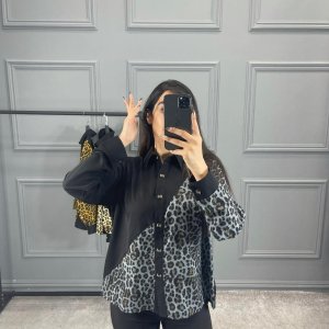 شومیز فلور حریر پلنگی 6عددی